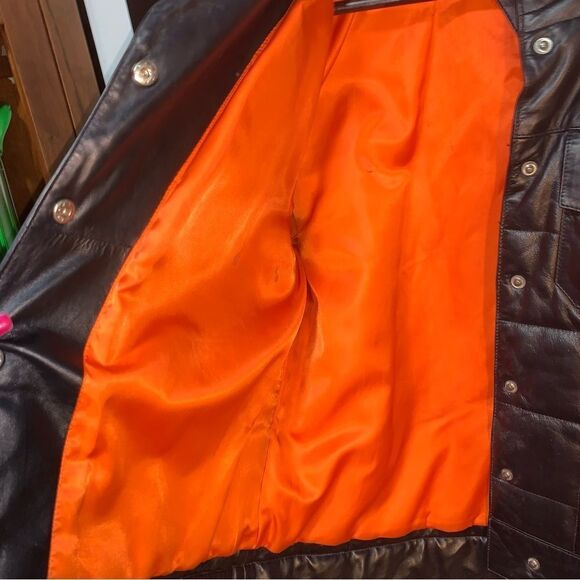 Customized LADIES OF HARLEY Vintage 90s Tommy Hilfiger Quilted Leather Jacket - Picture 9 of 16